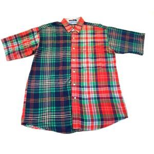 Gant Madras Plaid Short Sleeve Pocket Shirt Button-Down Med